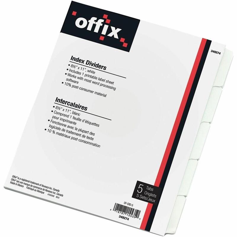Image Offix® White Index Dividers