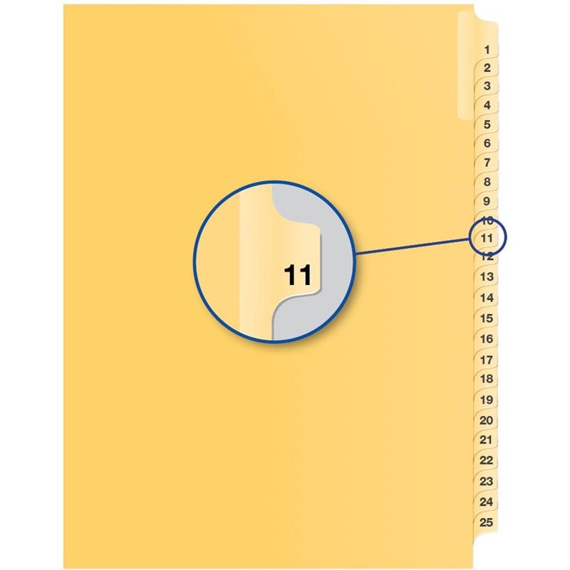 Image Individual Numerical Litigation Index Dividers