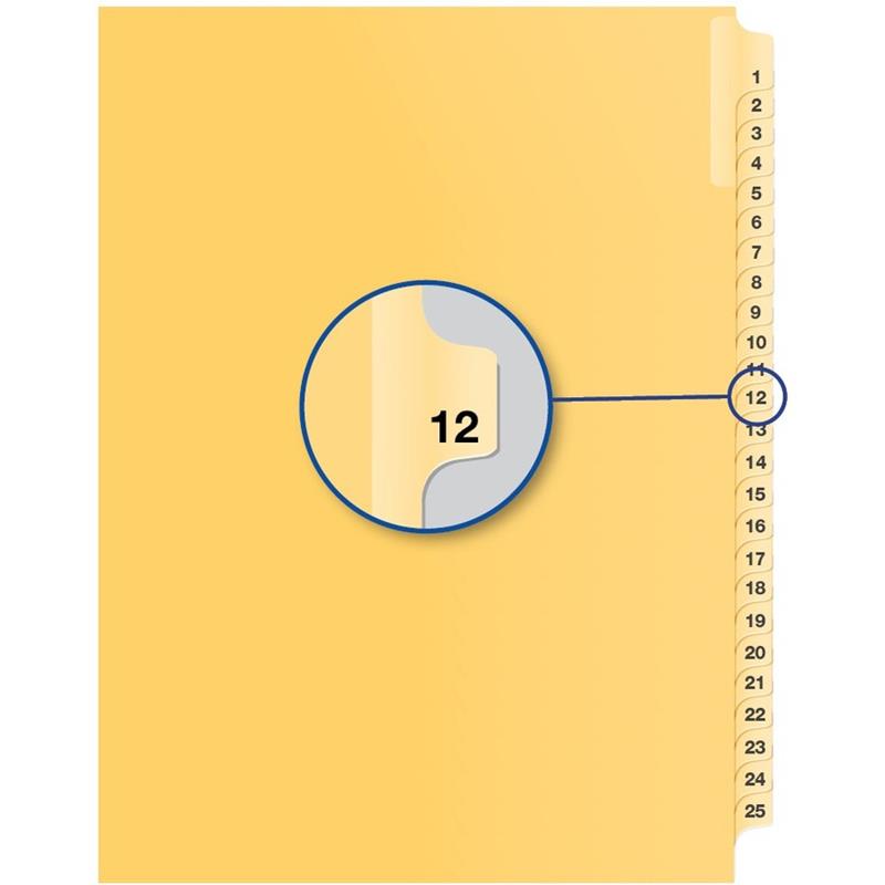Image Individual Numerical Litigation Index Dividers