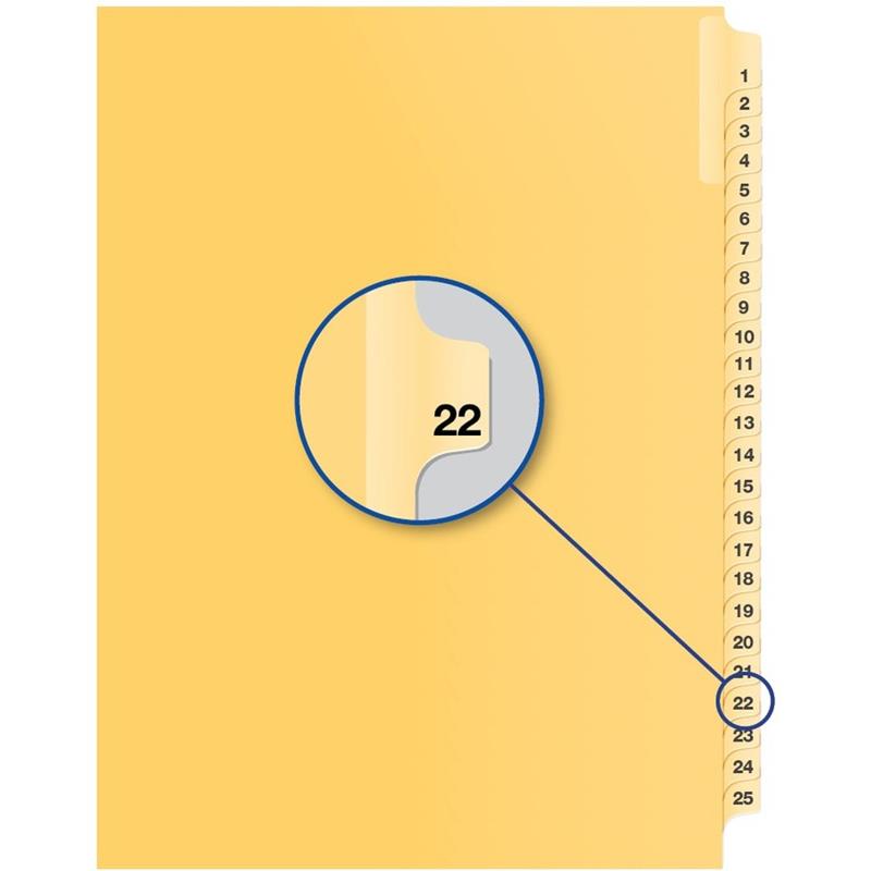 Image Individual Numerical Litigation Index Dividers