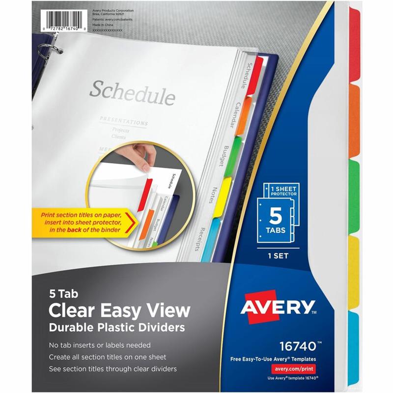 Image Clear Easy View Durable Plastic Dividers
