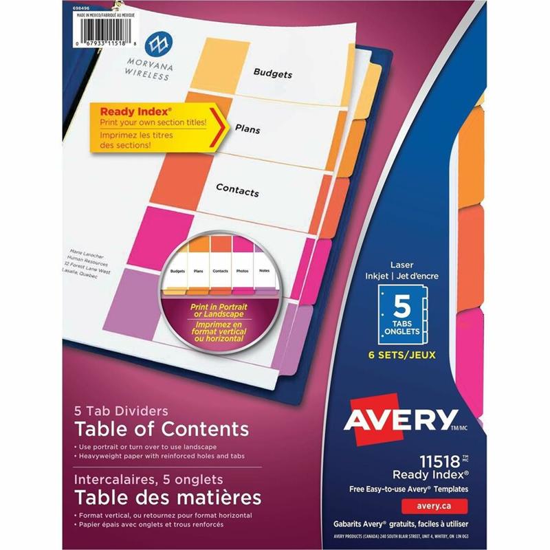 Image Ready Index® Dividers
