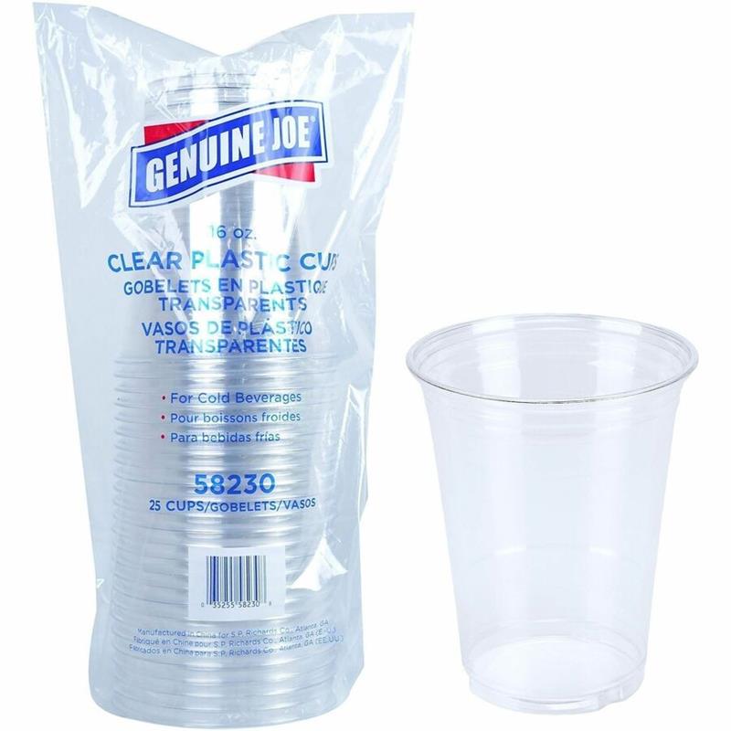 Image Genuine Joe Clear Plastic Cups
